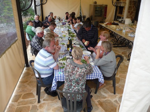 Italian meal - long table