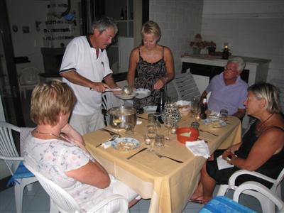 Puglia August 2010 - Supper at Mino and Carol's in San Vito